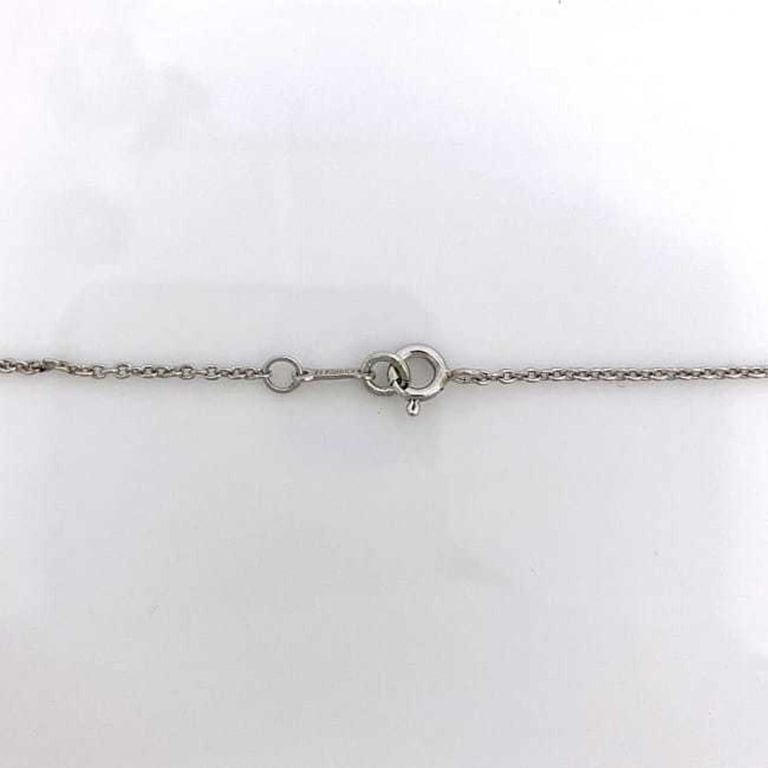 Pre-Owned Tiffany Open Heart Necklace Silver Elsa Peretti 22mm 925