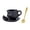 Black, variant on hengtong 3D Human Face Mug Tea Cup and Saucer Set Abstract Arts Espresso Mugs Novelty for Red