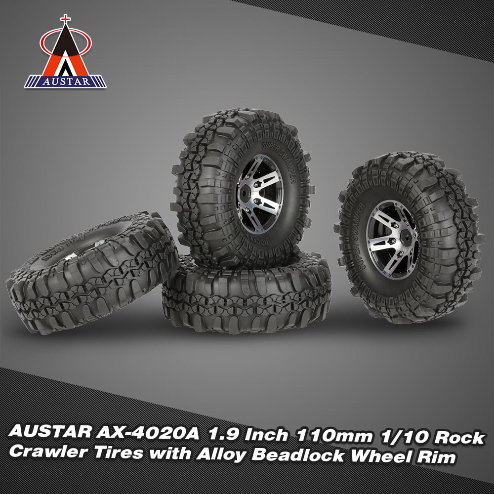 4Pcs RC 1.9'' Alloy beadlock Crawler Wheels Rims For 1/10 Axial SCX10 CC01 D90 e