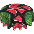 thumbnail image 2 of Watermelon Printed Round Table Cloths - 60 Inch Spill Proof Washable Polyester Tablecloth Water Resistant for Outdoor Picnic Kitchen and Holiday Dinner Party, 2 of 6