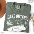 thumbnail image 2 of Lake Ontario Map Shirt Great Lakes Apparel Freshwater Sea Shirt Navy Ontario Canada Tee Lighthouse Graphic Top, 2 of 9