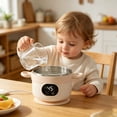 thumbnail image 4 of Tong Baby Food Heating Bowl Rechargeable Smart Temperature Control Stainless Steel Portable For Porridge And Purees Travel Use, 4 of 6