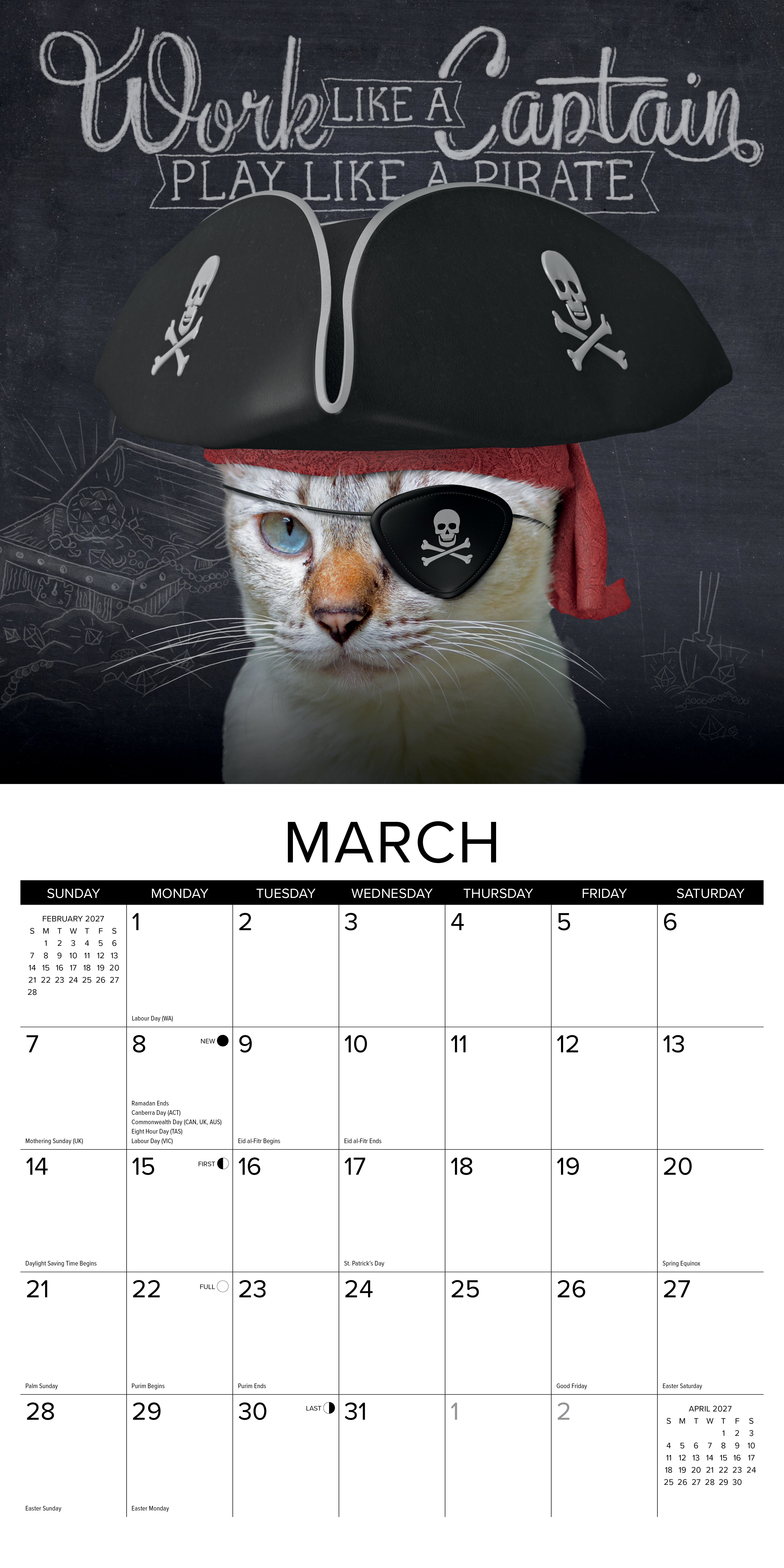 Willow Creek Press, Catspirations 2027 Wall Calendar