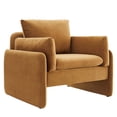 thumbnail image 2 of Modway Indicate Performance Velvet Armchair in Cognac, 2 of 9