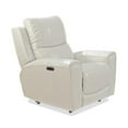 thumbnail image 3 of Steve Silver Laurel Ivory Leather Power Reclining Chair, 3 of 7