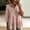 Pink, variant on Only Moment Tops for Women 3/4 Sleeve V Neck Blended Fabric with Button Cuffs Dressy Casual Summer Outfits Early Fall Fashion Spring Clothes Sky Blue,S