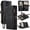 Black, variant on for Samsung Galaxy S26 Ultra Wallet Case with Card Slots, Leather Detachable Wristlet Strap 3-in-1 Zipper Pocket and Magnetic Flip Folio, RFID Blocking Card Holder Stand Case for Women and Men,Blue