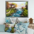 thumbnail image 3 of Designart 'Traditional Bulgarian River and House' Lake House Framed Art Print, 3 of 4