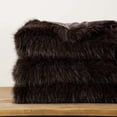 thumbnail image 3 of Battilo Fluffy Brown Faux Fur Throw Blanket, Plush Cozy Thick Fur Throws for Living Room,60"x80", 3 of 9
