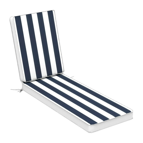 LVTXIII Outdoor Chaise Lounge Cushion, 72 x 21 x 3 Inch Patio Water-Repellent Lounge Chair Seat Cushions for Garden, Furniture, Home Decor, Cabana Navy C80