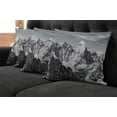 thumbnail image 5 of Ambesonne Black and White Throw Pillow Cover 4 Pack, Mountain Peaks, 16", Black White Grey, 5 of 5