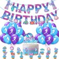 thumbnail image 1 of Kit de globos para fiesta de cumpleaños de sirenas, 39 unidades, látex y lámina, 1 of 4