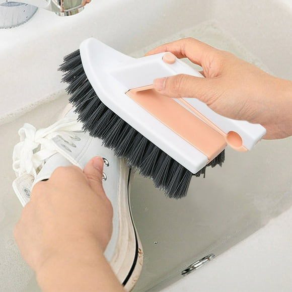 Cleaning Supplies, Multi Functional Hard Bristle Brush 2-in-1 Crevice Brush Household Bathroom Toilet Floor Brush Wall Corner Cleaning Brush, Holiday Gifts
