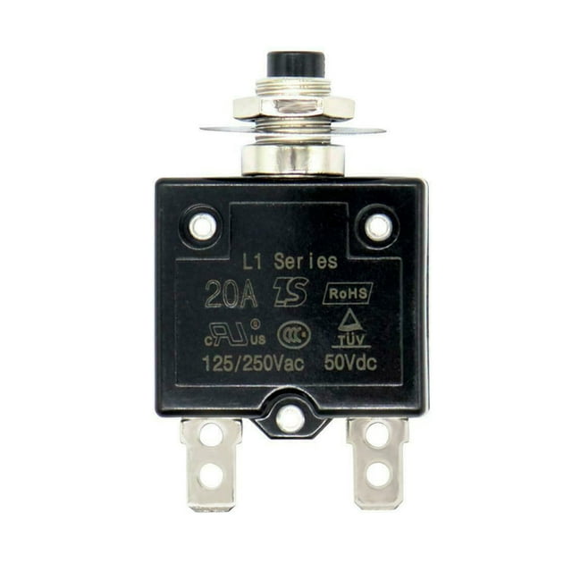 tredstone Disjoncteur disjoncteur Coupe-Circuit Manuel Réinitialisation Disjoncteur Interrupteur Thermique Durable 20A