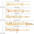 thumbnail image 2 of AURARMLET 7Ud Golden Letter Hairpin Alphabet Design 7 Day Style Women Fashion Clips, 2 of 6