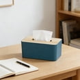 thumbnail image 7 of Msgweeeg Tissue Box Holder Tissue Holder Composite Board Cover Scandinavian Tissue Box Household Living Room Coffee Table Drawer Box Transparent Restaurant Drawer Box, 7 of 7