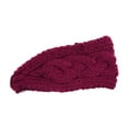 thumbnail image 2 of Wrapables® Thick Cable Knit Headband for Teens and Girls, Magenta, 2 of 4