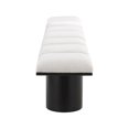 thumbnail image 6 of Meridian Furniture Pavilion Cream Boucle Fabric Bench, 6 of 7