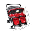 thumbnail image 6 of Sofullue Baby Pushchs Rain Cover for Twins Clear Stroller Raincoat Wind Dust Shield, 6 of 6