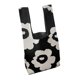 thumbnail image 5 of Bolso de punto Bolso de hombro Monedero Bolsa de comestibles Bolsa Reutilizable Lavable Bolso de mano Bolso de compras para el trabajo diario al aire Negro Sunnimix bolso de mano de punto, 5 of 8