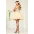 thumbnail image 4 of May Queen MQ2066 Juniors Womens Floral Lace Applique Prom Party Short Dress, 4 of 8