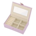 thumbnail image 3 of Unique Bargains Travel Jewelry Box Portable Organizer Case with Mirror Purple, 3 of 7