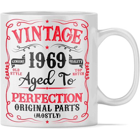 

66 Year Old Vige Mostly Original Parts 1955 66th Birthday Gift Birthday Mug Gag Gift for Mend Women Funny 15 Oz Birthday Coffee Mug | Novelty B-Day Mug Gift Ideas for Him Her