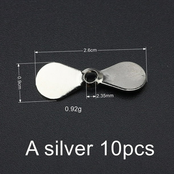 MYG 10Pcs Prop Blades Propeller Style Spinner Blades DIY Topwater Lures  Spin Blades