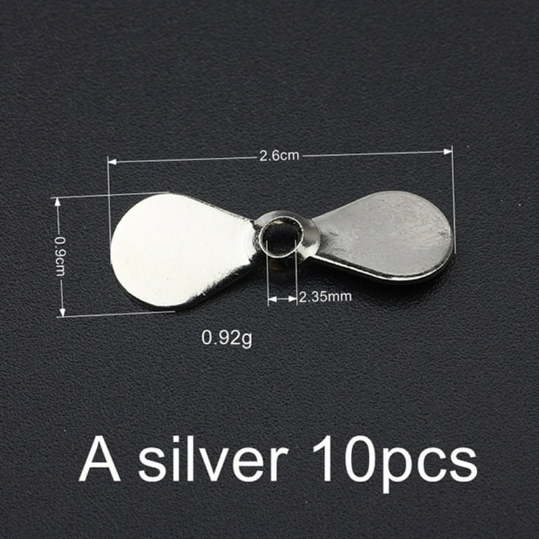 Yannee 10 Pcs Prop Blades Propeller Style Spinner Blades DIY Topwater Lures  Spin Blades 