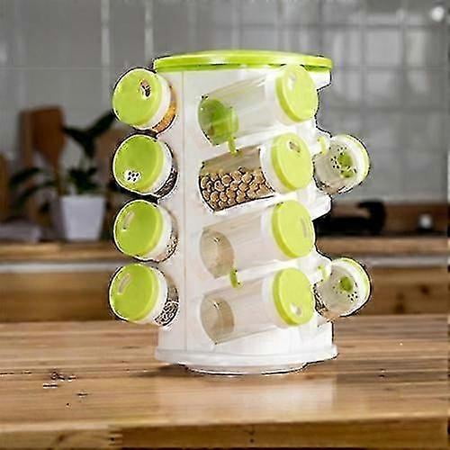 2 Sets Of 16 In One Seasoning Jar Chili Salt Seasoning Bottle Plastic Bottle Kitchen Pepper Bottle Seasoning Rack Seasoning Rack Set