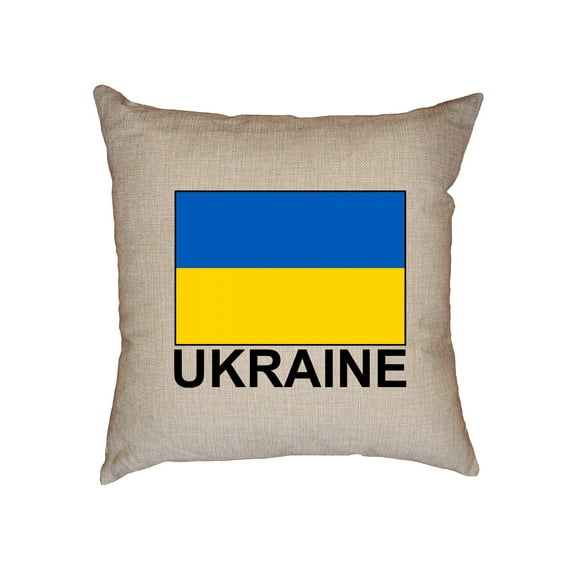 Ukraine Flag - Special Vintage Edition Decorative Linen Throw Cushion Pillow Case with Insert