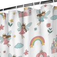 thumbnail image 3 of White Princess Fairy Castle Pattern Shower Curtain 36"x72" ,Bathroom Decorative Shower Curtains Set with 12 Hooks,Modern Waterproof Washable Shower Curtain, 3 of 6