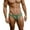 B-Olive Green, variant on Wyobmus Men's Triangle Swim Briefs High Elasticity and Soft Low Rise Swimsuit Printed Beach Swimwear Bikini Sport With Drawstring F-Black