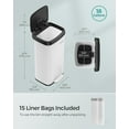 thumbnail image 4 of 18 Gallon Kitchen Trash Can, Stainless Steel Garbage Can, Recycle Bin, White, 4 of 8