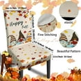 thumbnail image 3 of Fall Chair Covers Set of 4 Gnome and Pumpkin Chair Back Cover Dining Chair Covers for Kitchen Party Removable Seat Covers for Chairs Fall Decorations, 3 of 7