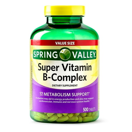 Spring Valley Super Vitamin B-Complex Tablets, 500