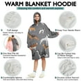 thumbnail image 5 of Dalmatian Corgi Bulldog Wearable Oversized Blanket,Wearable Blanket Hoodie for Adults,Cozy Hooded Blankets with Super Pockets,Super Warm Fuzzy Pullover for Women & Men, 5 of 6