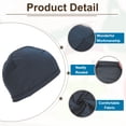 thumbnail image 3 of Uxcell 6 Pcs Sweat Wicking Cap Skull Cap Football for Men Navy Blue, 3 of 7