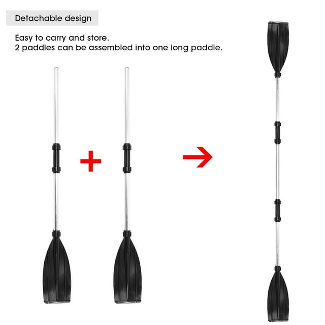 Fyydes Pagaies d'Aviron de Bateau 210 Cm/82,7 Po Aviron à Flotter Détachable Portable à Double Extrémité
