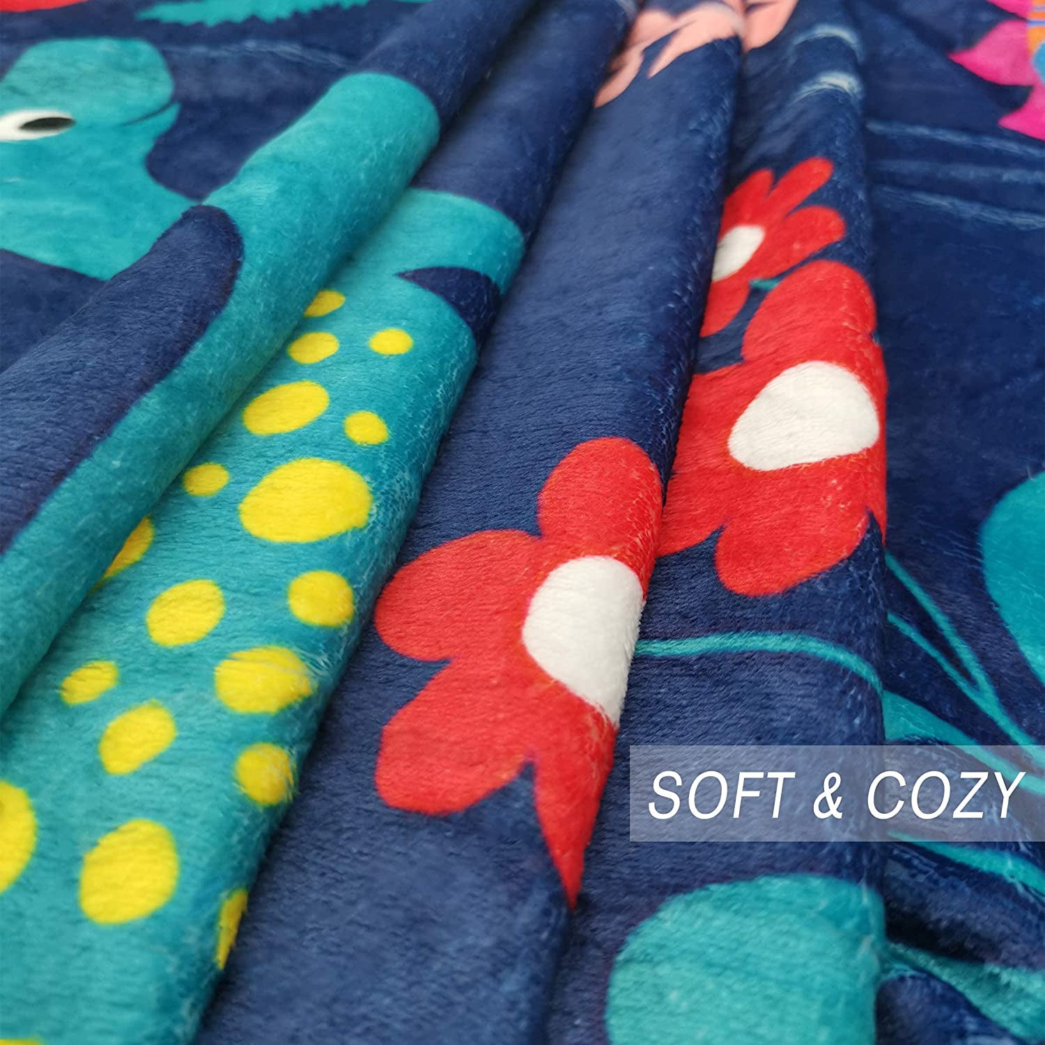 Dinosaur Blanket for Girls Boys Cute Kids Throw Blankets, Soft Plush Fleece Flannel Dino Blanket for Couch Bed Sofa Boy''s Room Decor 50x40 Inch