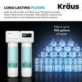 thumbnail image 4 of KRAUS Replacement Filter Cartridges for Purita 2-Stage Under Sink Water Filtration System with Carbon Block and Polypropylene Filters, 4 of 6