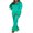 Green, variant on Women 2 Piece Christmas Pajama Set Feather Trim Long Sleeve Button Up Shirt Pants Set Loungewear