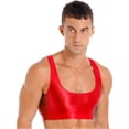 thumbnail image 3 of iEFiEL Mens Glossy Solid Color Tank Tops Wide Shoulder Straps Crop Top for Gym Fitness Yoga Workout, 3 of 7