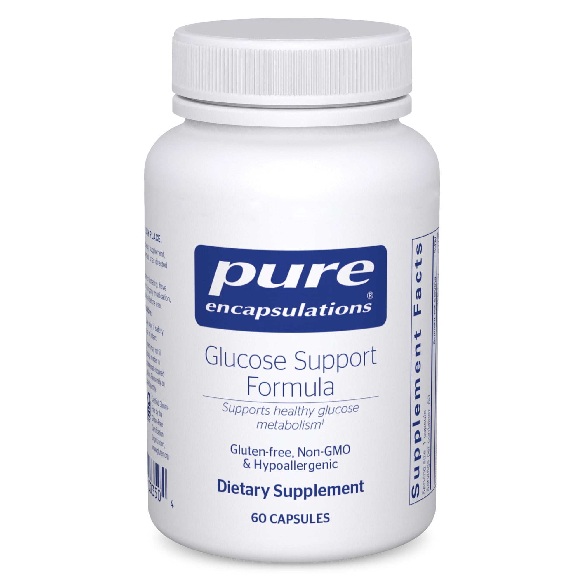 Pure Encapsulations Glucose Support Formula | Hypoallergenic Supplement Supports Healthy Pancreas Function and Carbohydrate Metabolism* | 60 Capsules