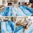 thumbnail image 5 of 5'x8' Area Rugs, Marble Blue Ombre Indoor Outdoor Area Rug for Living Room Bedroom, Modern Abstract Ink Painted Golden Washable Bathroom Rugs Kitchen Floor Carpet Mats Home Decor Aesthetic, 5 of 8