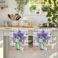 thumbnail image 4 of Purple Lavender Kitchen Towels Set of 3, Spring Butterfly Daisy Watercolor Gray Absorbent Dish Towels for Kitchen, Microfiber Hand Towel, Quick Drying Tea Towel for Cleaning Decorative Dishcloths, 4 of 7