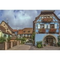 thumbnail image 2 of ABPHOTO 7x5t Photography Backdrop Floral France Street in Eguisheim Alsace Hot Pink Flowers European Green Plants Blue Sky White Cloud Travel Photo Background Backdrops, 2 of 4