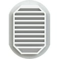 thumbnail image 4 of Ekena Millwork 12"W x 18"H Vertical Round Ended (17"W x 23"H Frame Size): Functional, PVC Gable Vent w/ 1" x 4" Flat Trim Frame, 4 of 14