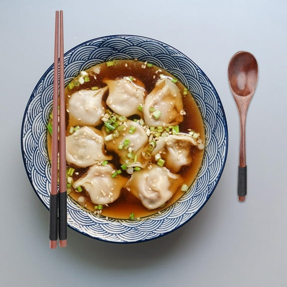 WORGEOUS 3Pcs Wooden Spoon Chopsticks Set Portable Cutlery Set Practical Dinnerware Kit with Box for Party Travel Picnic (Assorted Color)