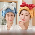 thumbnail image 1 of Gorro de secado de cabello con lazo, gorro de princesa, absorbente, de secado rápido, grueso, para mujer, pañuelo para la cabeza, toalla, champú bonito, toalla para secar el cabello, 1 of 4